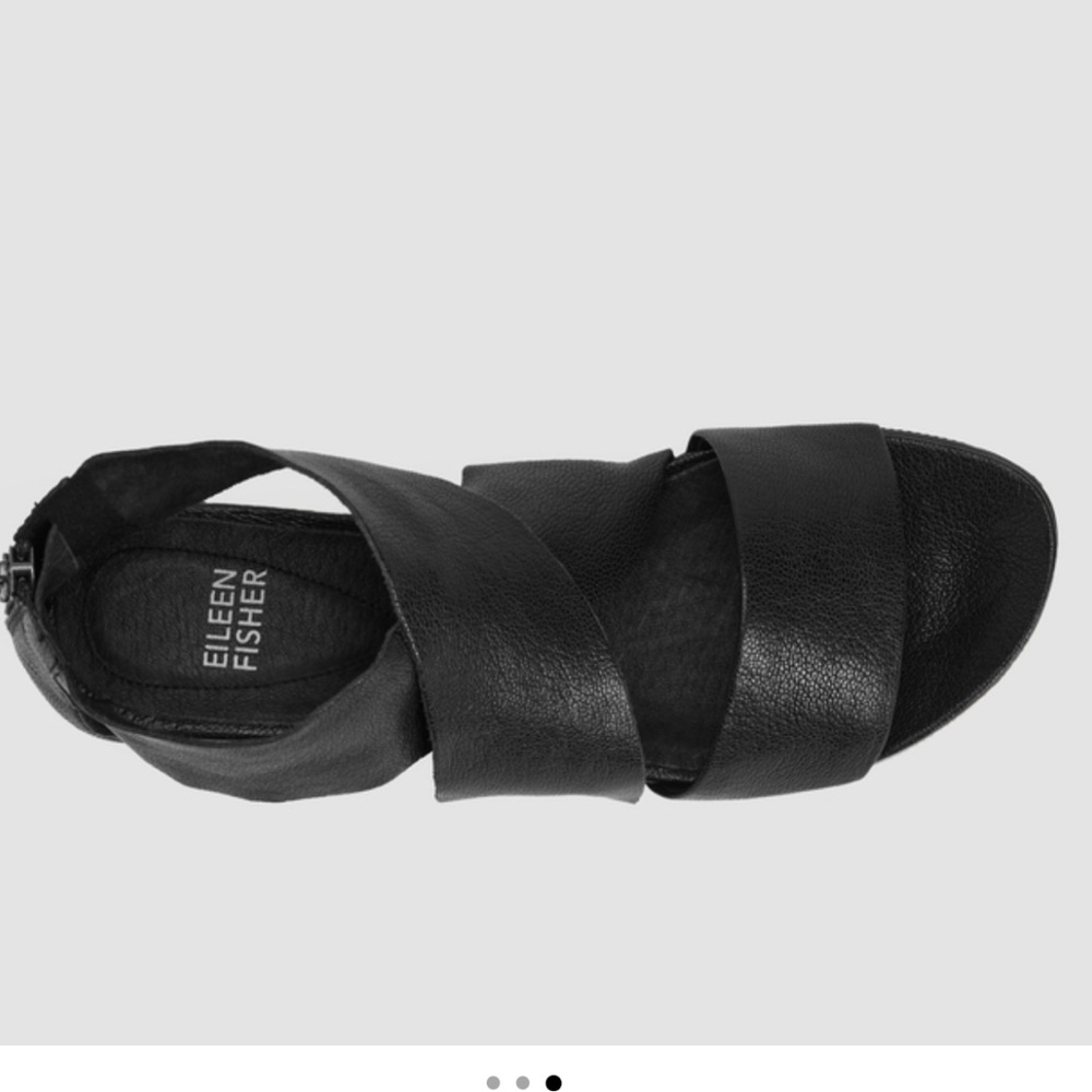 Eileen Fisher Sport Wide Strap Tumbled Soft Leather Sneaker Sandal Womens 6 - Picture 3 of 11